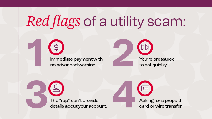 Recognize the red flags of a utility scam fraud