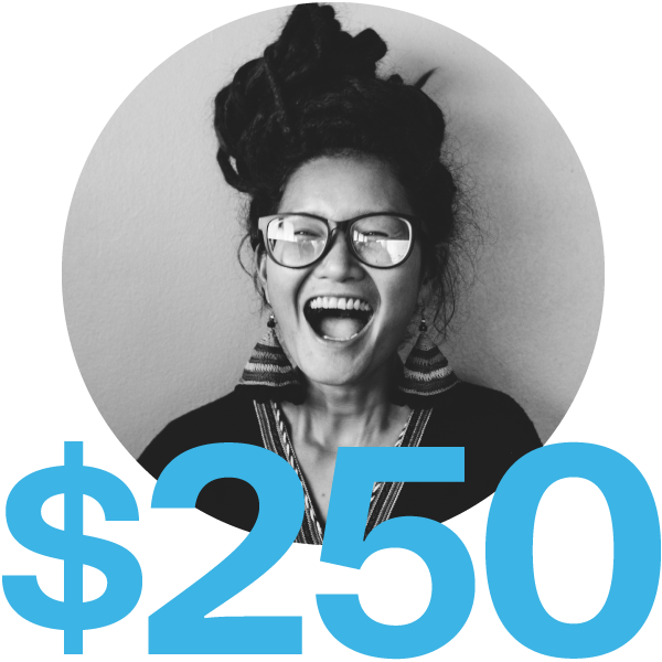 woman excited for $250 bonus
