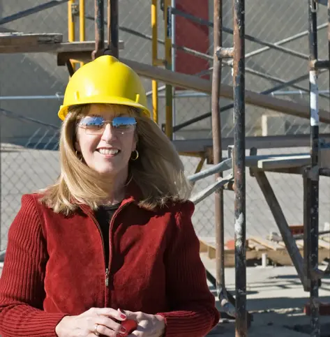 woman business owner standing in construction site