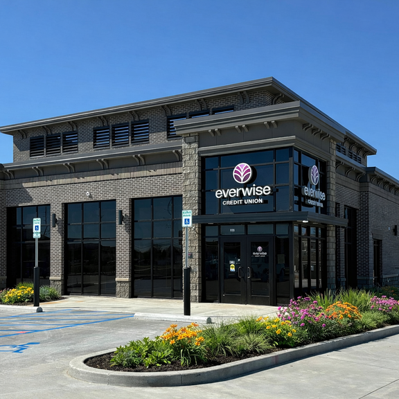 Zionsville exterior of branch sunny