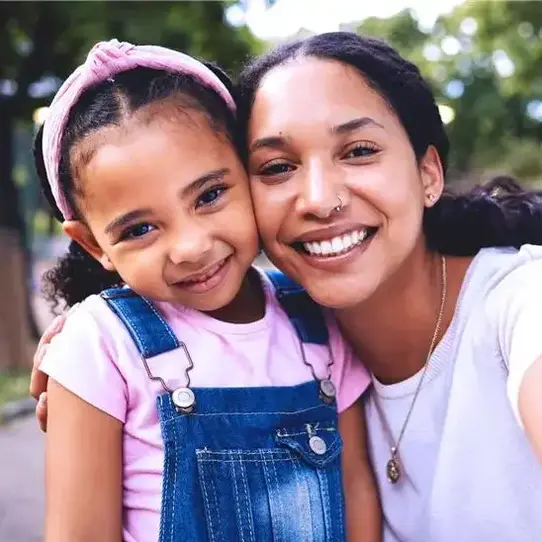 Mom and daughter selfie