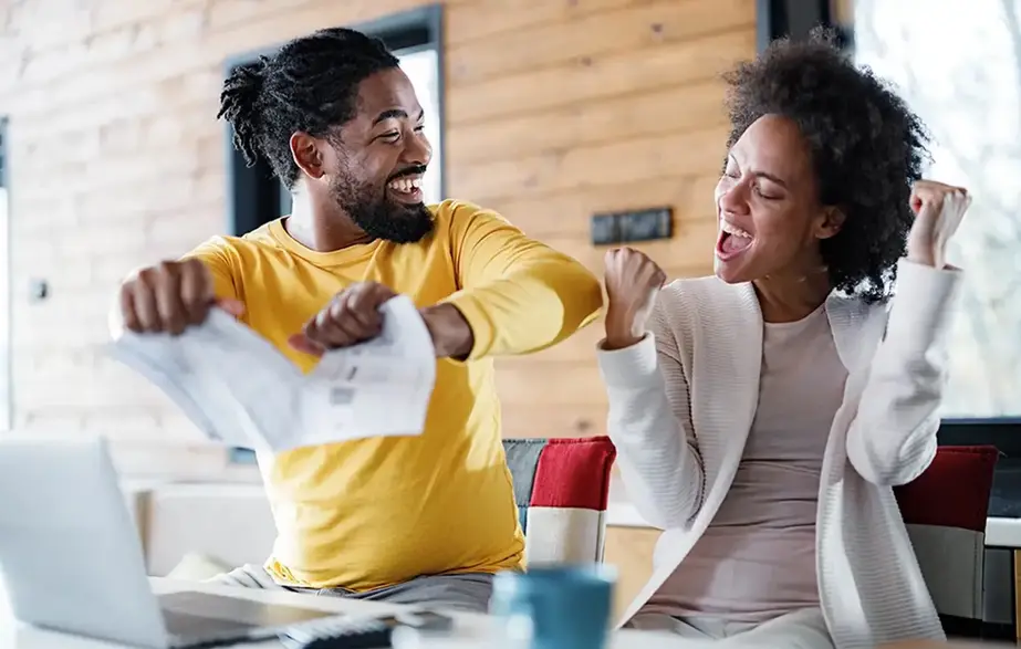 Couple paying down debt