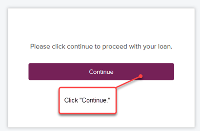 Create account step 2 Image of the continue button location