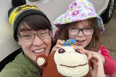 Kids and mom having fun