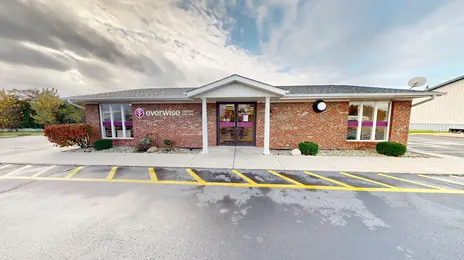 Exterior of Everwise Credit Union's branch in Rochester, Indiana