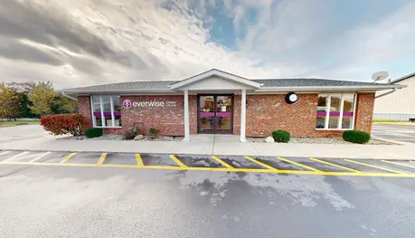 Exterior of Everwise Credit Union's branch in Rochester, Indiana