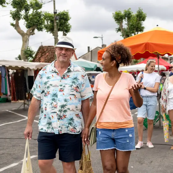 couple at a farm market