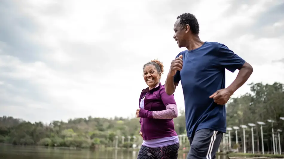 couple jogging together