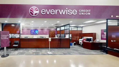 Interior of Everwise Credit Union's branch inside Martin's on Bashor Road in Goshen, Indiana