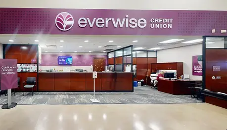Interior of Everwise Credit Union's branch inside Martin's on Bashor Road in Goshen, Indiana